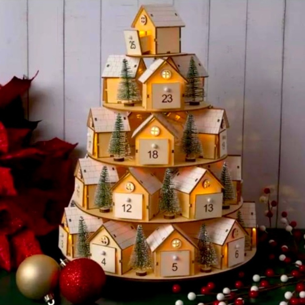 Hobby Lobby Cream and Green Advent Calendar - Picture 5 of 7